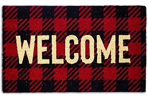 Natural Coir Buffalo Check Mat for Warm Welcomes