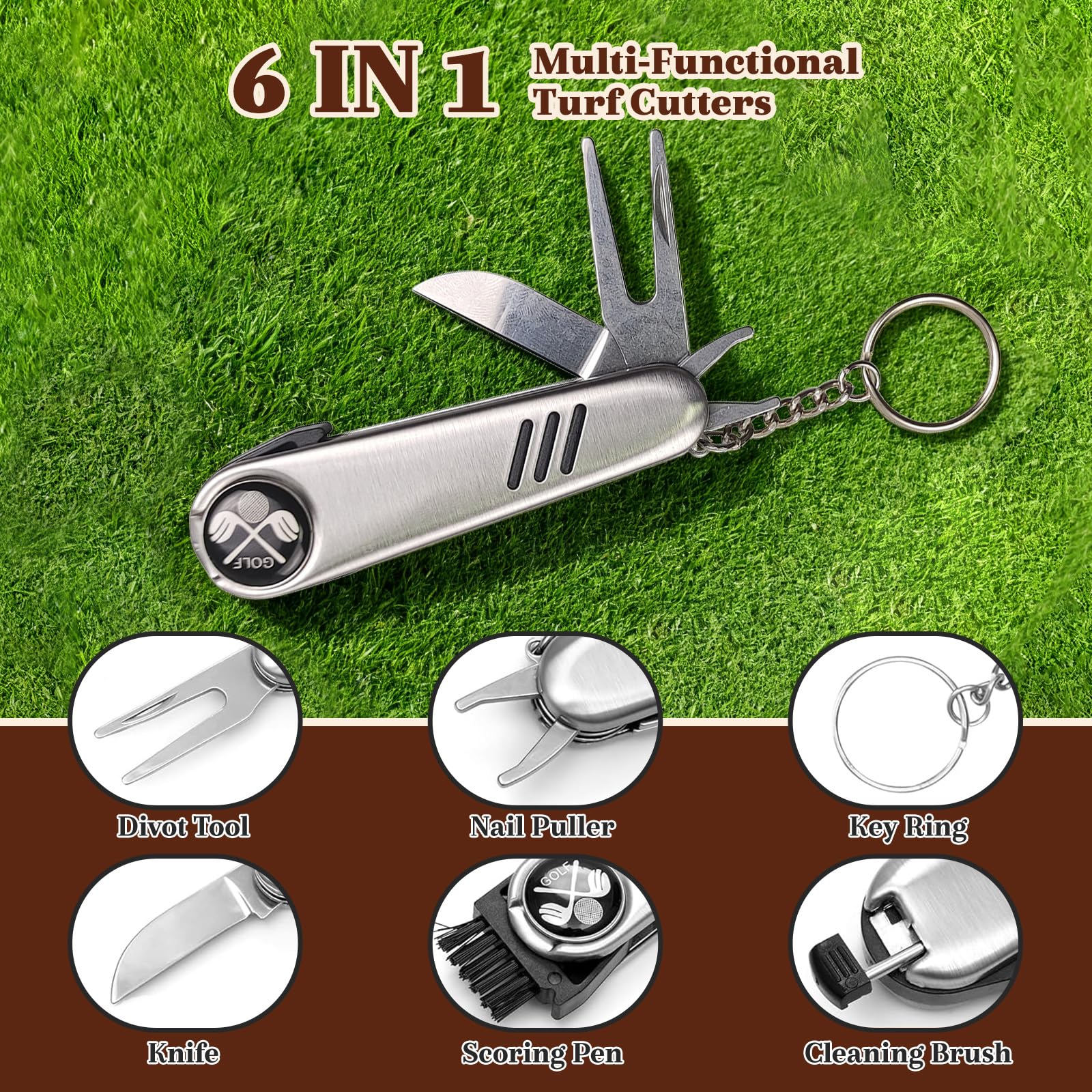 Coffret Cadeau de Golf personnalisé, Gravure personnalisée avec nom ou Logo, Accessoires de Golf pour Homme, étui de Rangement en Cuir PU, pour Les passionnés de Golf, Golfeur