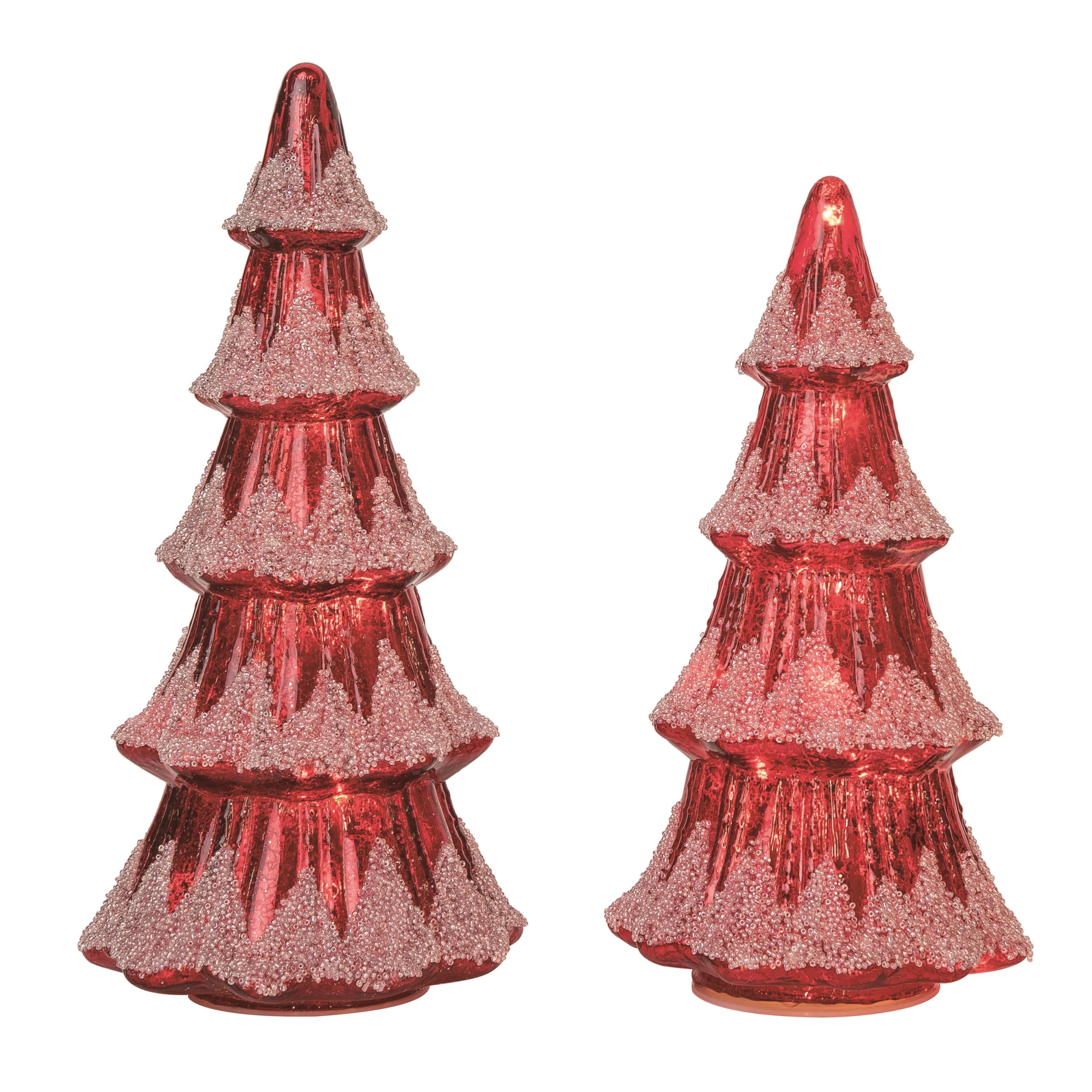 Decoración de árbol para crear ambiente cálido con luces de cristal Transpac retro
