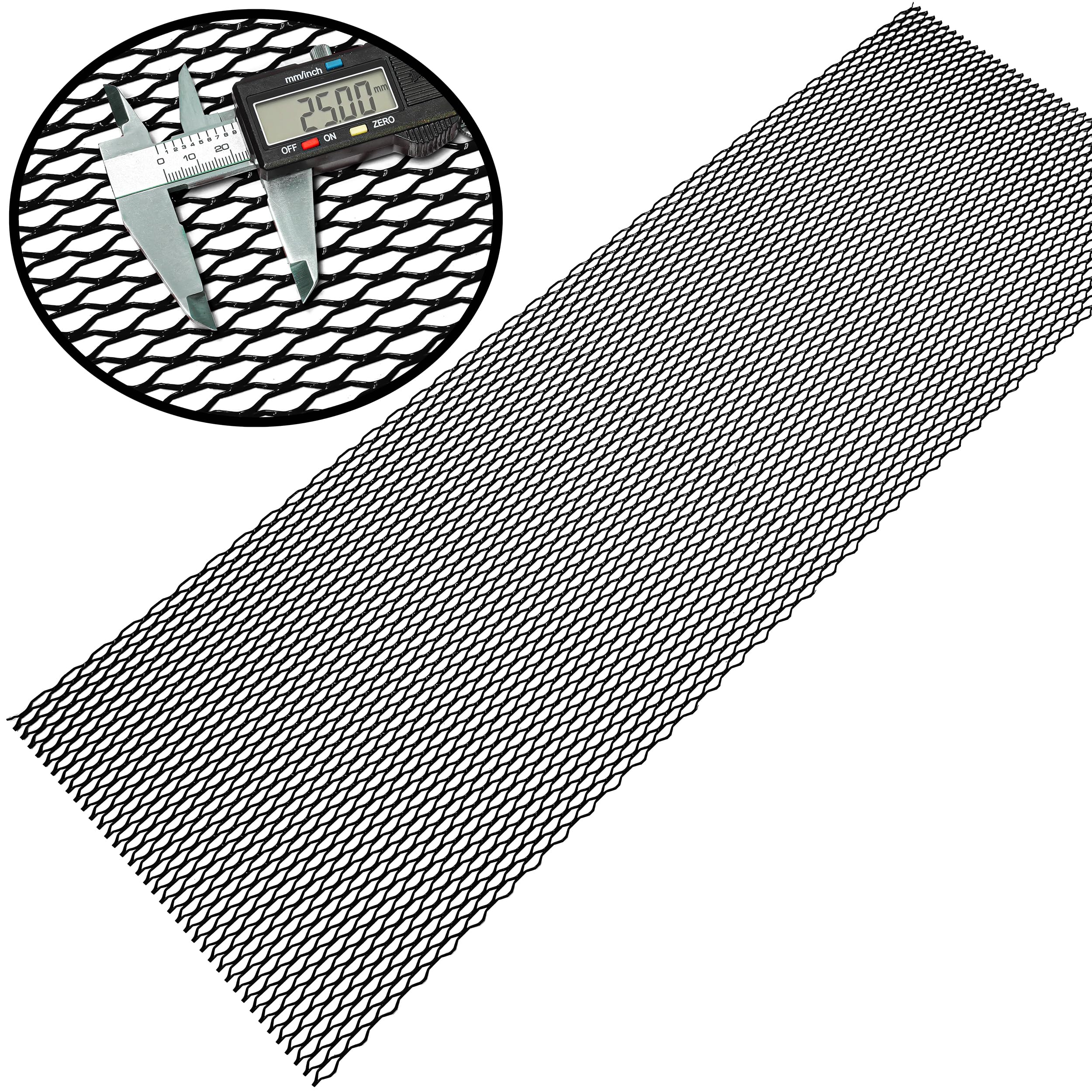 RECAMBO Grille de course en aluminium de 100 x 33 cm - Grille de barbecue - Grille de course - Grille d'extension - Alliage d'aluminium de qualité supérieure - Grille de radiateur universelle pour