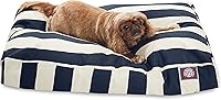 Vista 15 de Majestic Pet Cama rectangular para perros medianos a rayas, lavable, cama antideslizante y cómoda para mascotas, cama para perros con funda