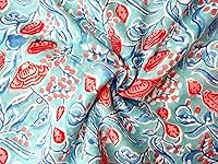 Vista 1 de Tela 100% algodón puro bloque de mano impreso ancho - 44 pulgadas tela 11 (tamaño - 1 yarda)