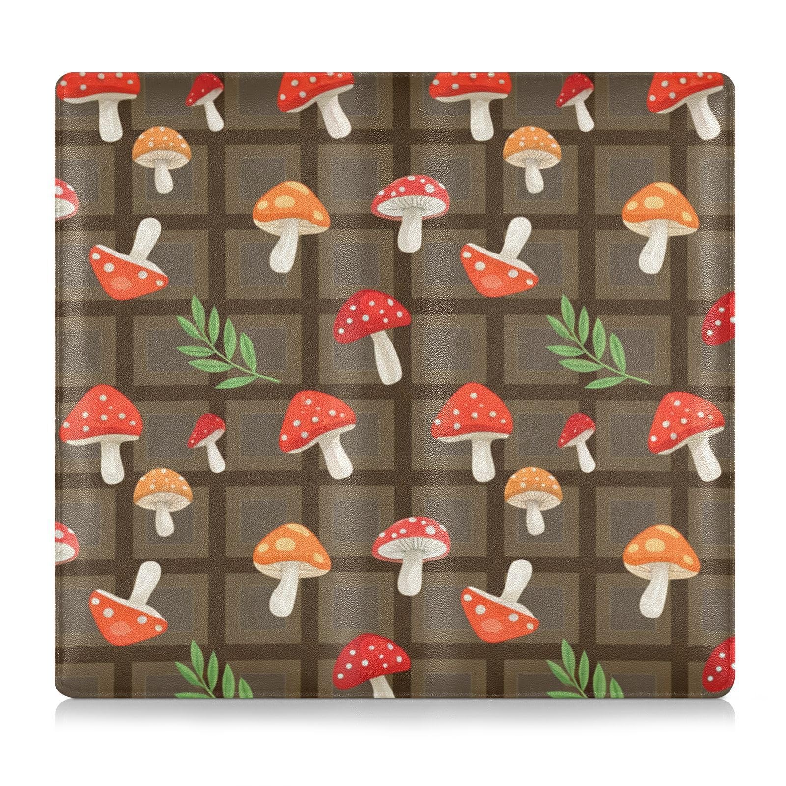 BURSTDDY Mushroom Leather Car Registration and Insurance Holder,Registration and Insurance Card Holder Glove Box Car Organizer Car Document Holder for Cards, Driver License