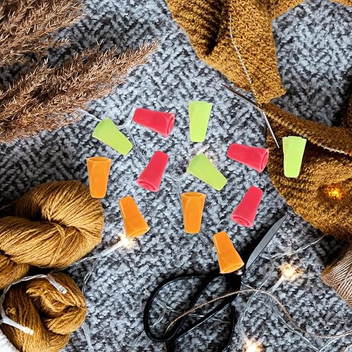 Miniatura 9 de Ciieeo Accesorios de punto, 30 piezas, suministros de punto de aguja, accesorios de punto, protectores de punta, protectores de punto, agujas de