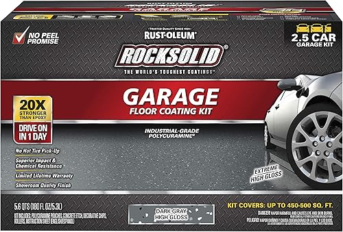 Miniatura 10 de Rust-Oleum Rocksolid 293515 - Revestimiento de policuramina a base de aceite para suelo de cochera, kit para superficie de 2.5 autos, color marrón