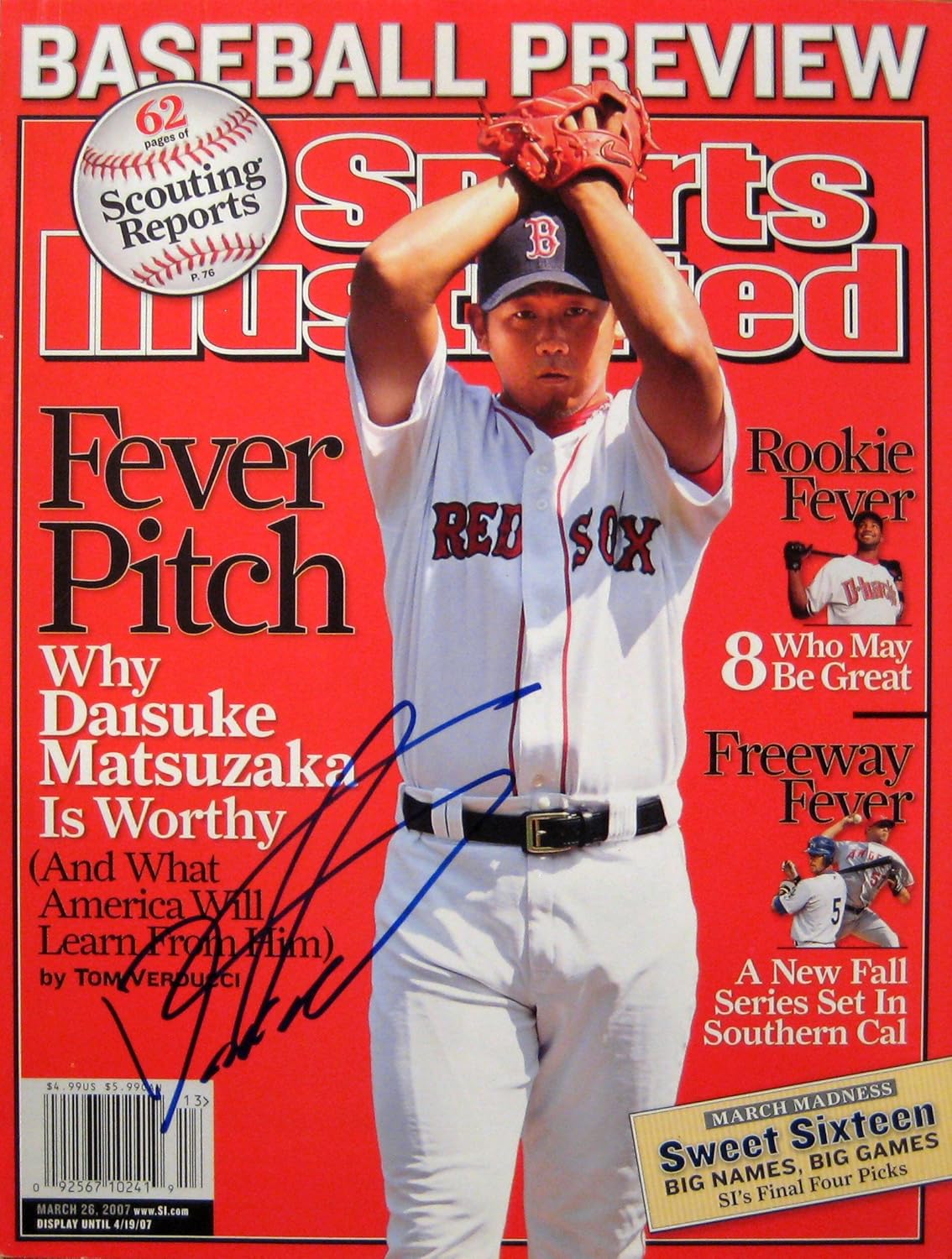 Matsuzaka, Daisuke "Dice K" 3/26/07 autographed magazine at Amazon's