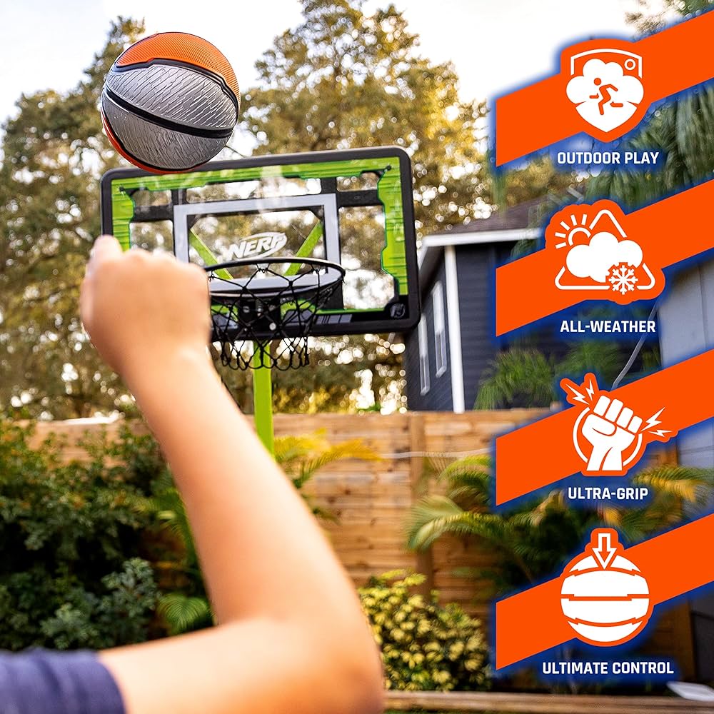 NERF Indoor + Outdoor Basketball - Proshot Official Size 29.5