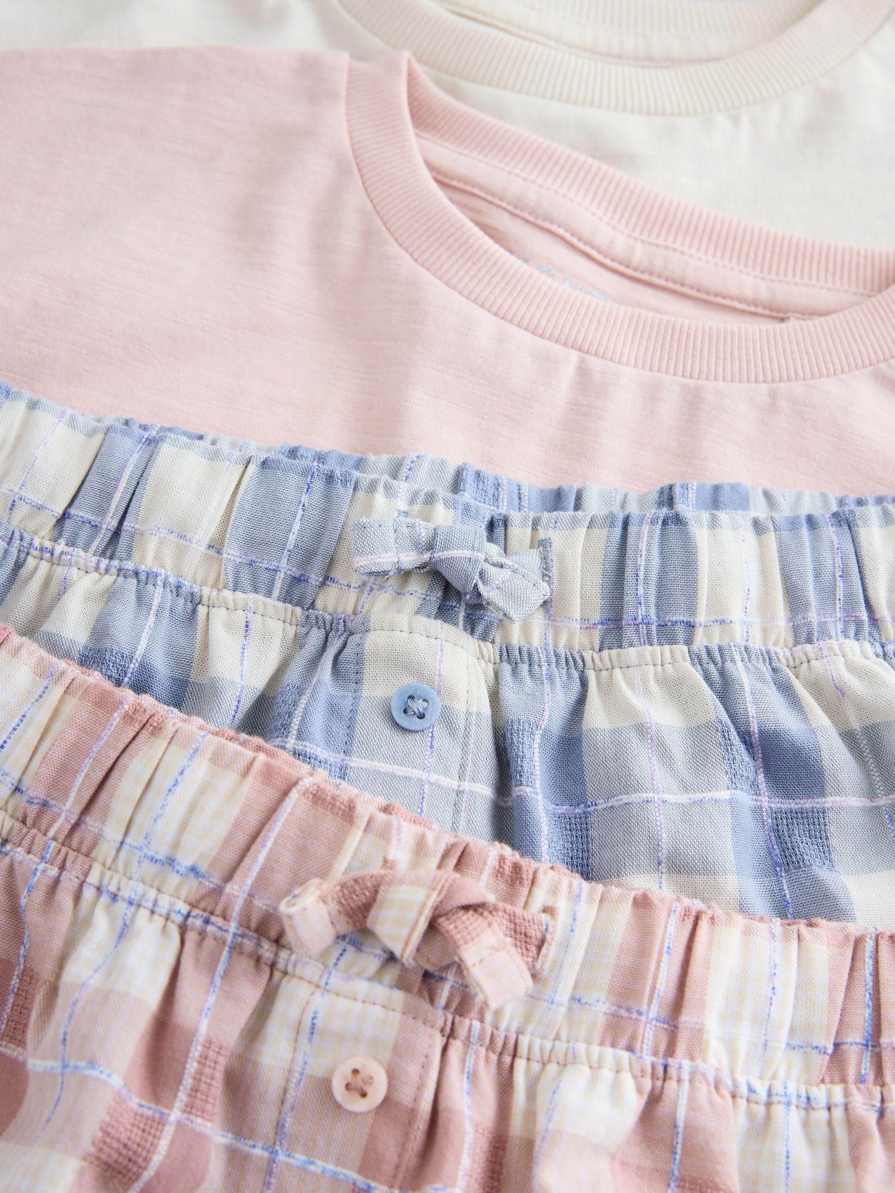 NEXT Mädchen Karierte Pyjamas aus Webstoff im 2er-Pack