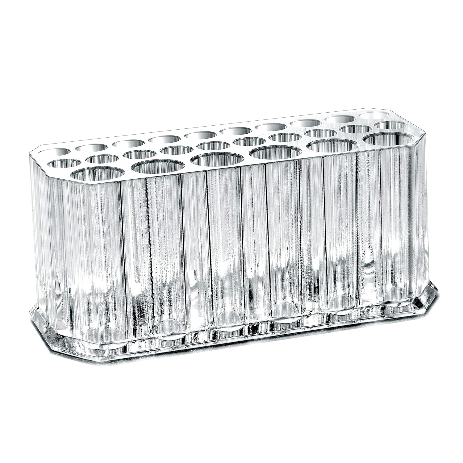 Miaowater Clear Acrylic Makeup Eyeliner Lip Liner Holder Organizer, 26 Spaces
