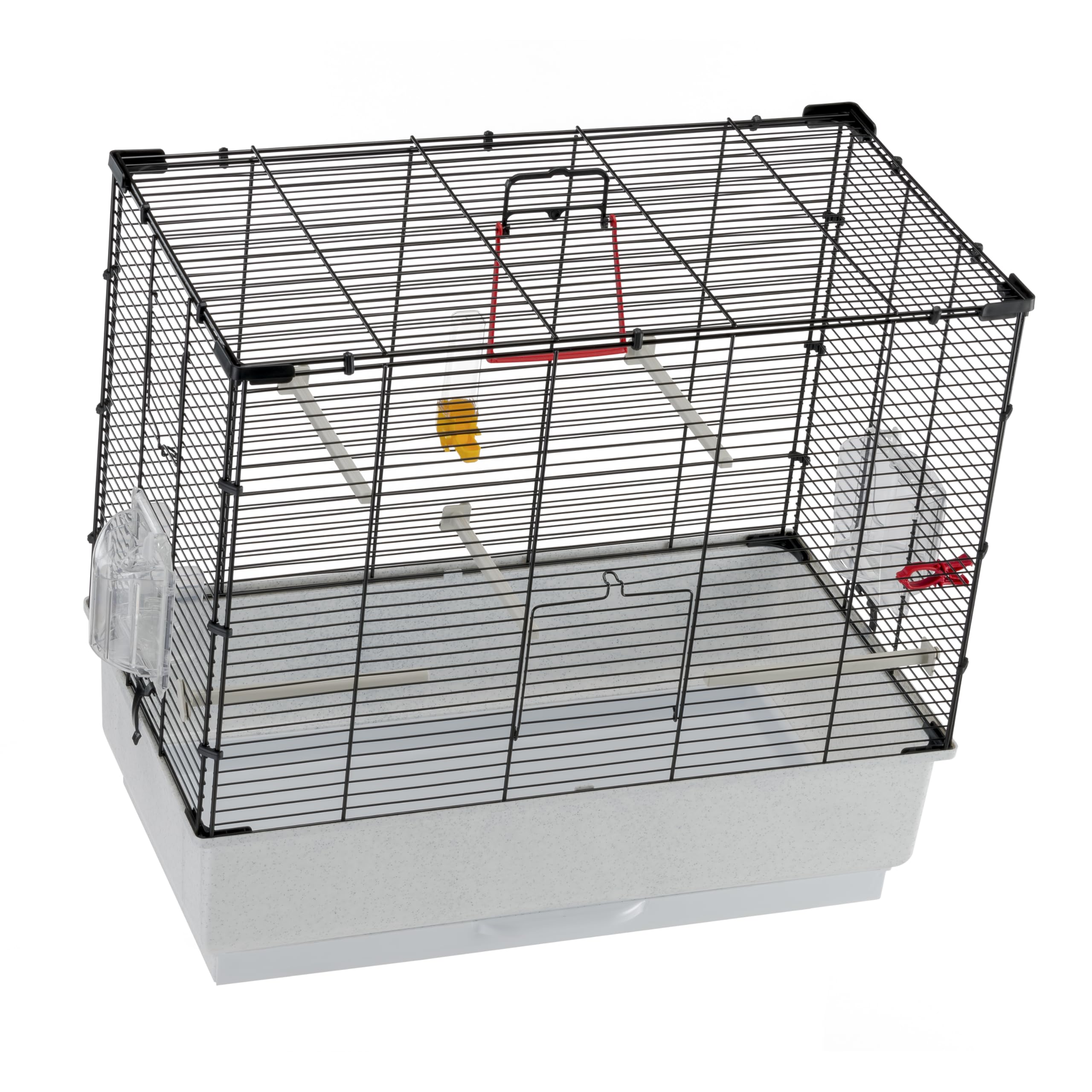 Ferplast Gabbia per Uccelli PIANO 4, Gabbia Canarini Uccellini, con Mangiatoie per Uccelli, Abbeveratoio Uccelli, 59 x 33 x h 55 cm, con Accessori, Vassoio Estraibile