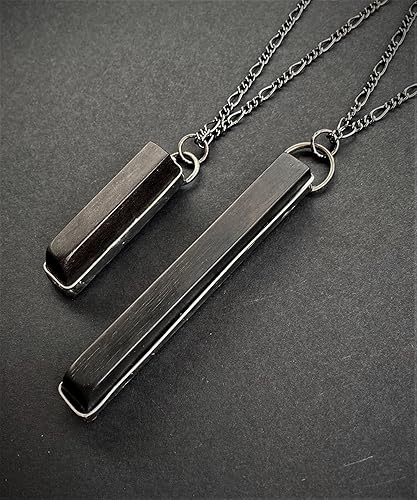 Miniatura 6 de BGA Handmade Antique Piano Key Necklace Real Repurposed 100 Year Old Ebony Flat PianoKey Artisan Upcycled Mixed Metals to Create Unisex Pendant