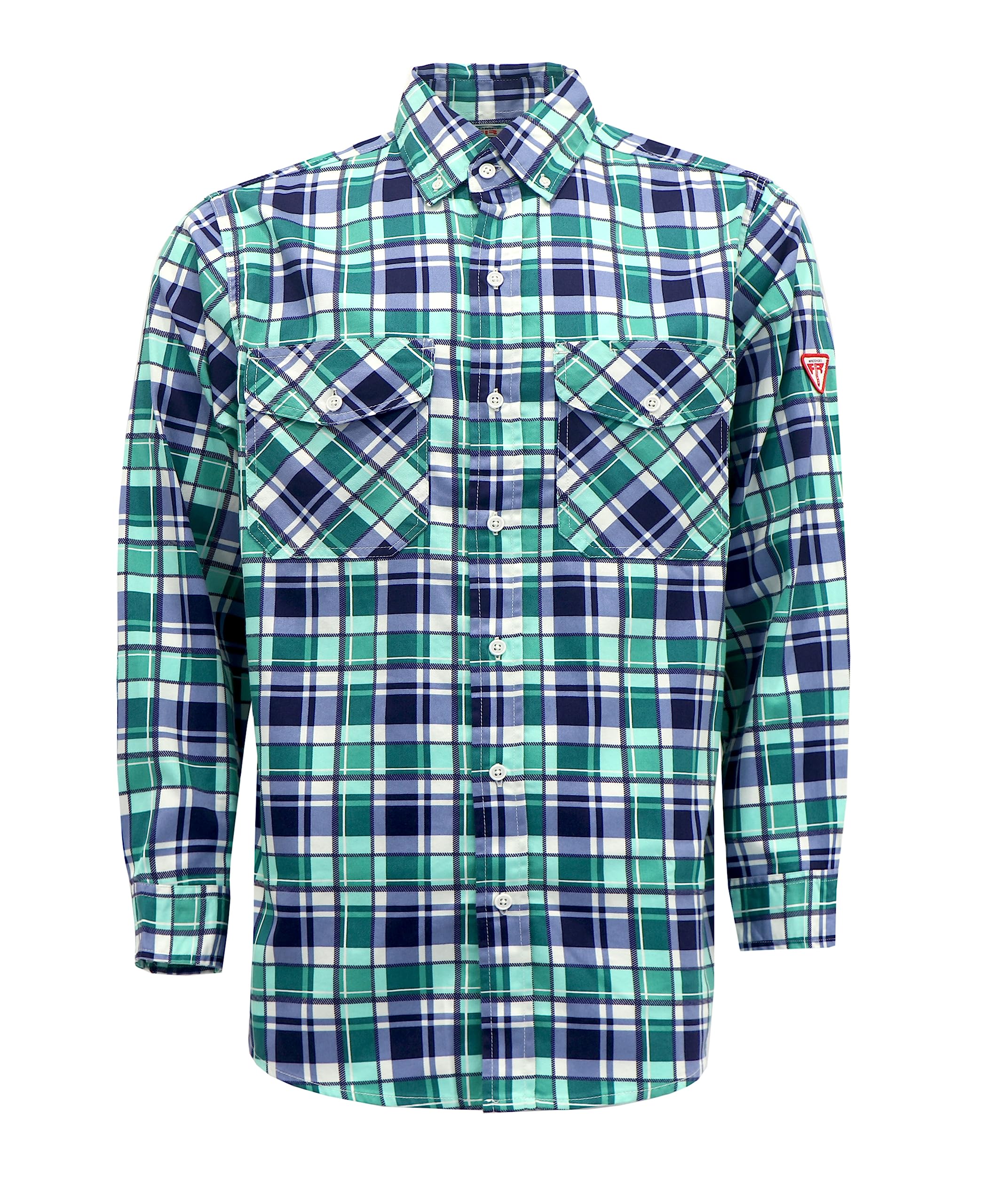 TICOMELA FR Shirt for Men Flame Resistant Shirts 6.5oz Light Weight Plaid Men's Fire Retardant Shirts