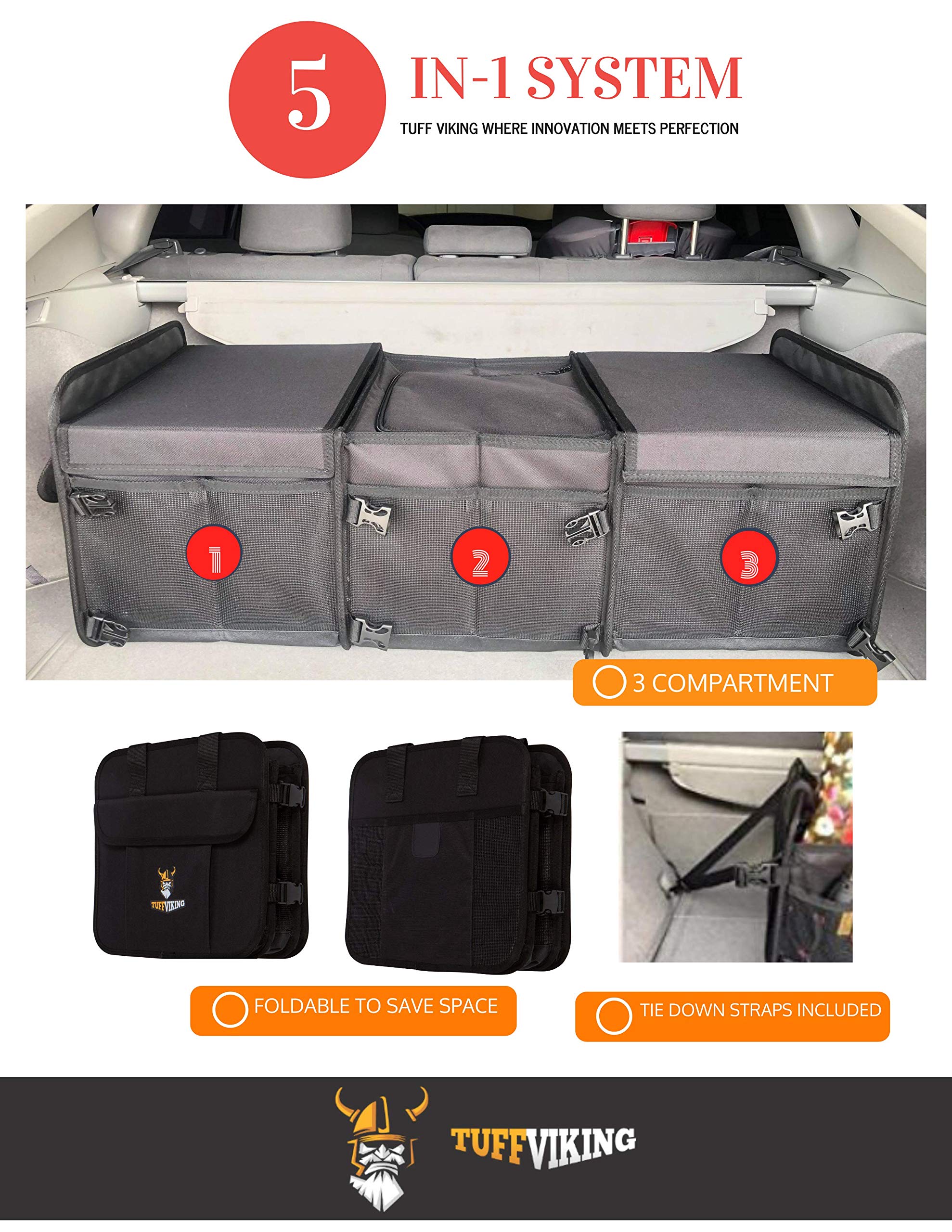 Tuff Viking Trunk Organizer Car Truck Organizers and Cargo Storage