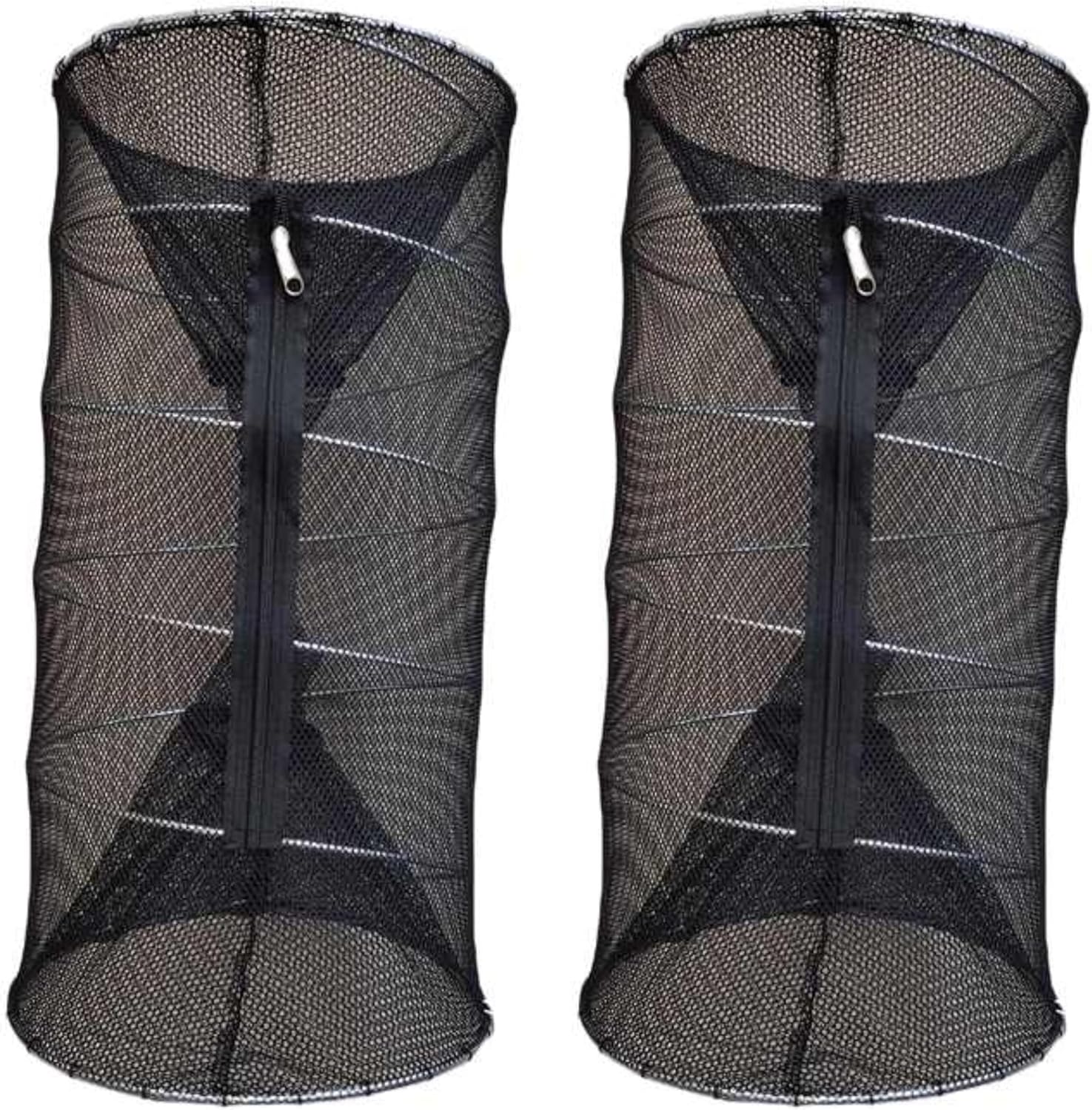 Fishing Bait Trap Crawdad Minnow Trap 24 inch Large Folding Collapsible Heavy Duty Crawfish Bait Fish Traps Shrimp Lobster Cast Net