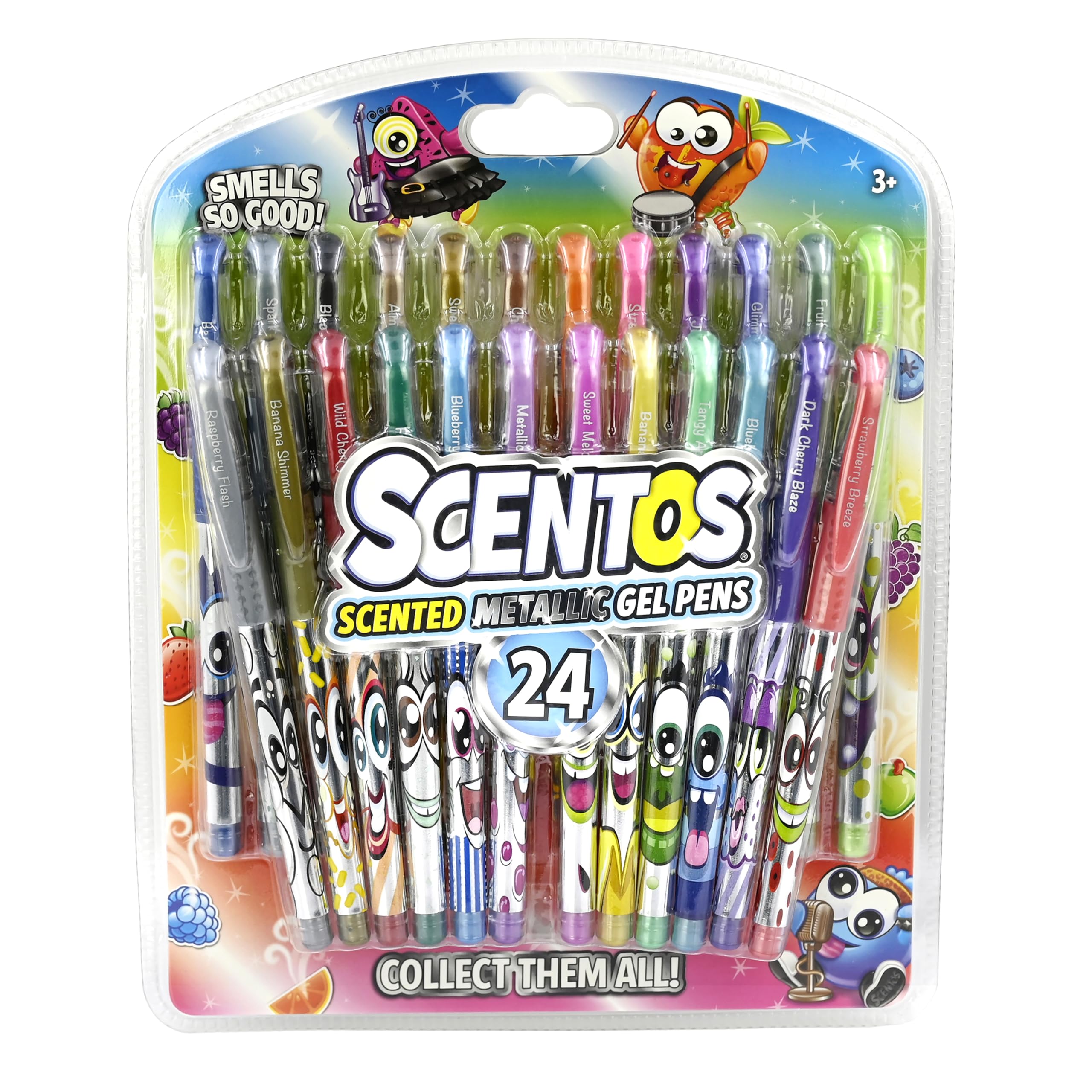 Scentos Scented Gel Pen- Metallic- 24pc