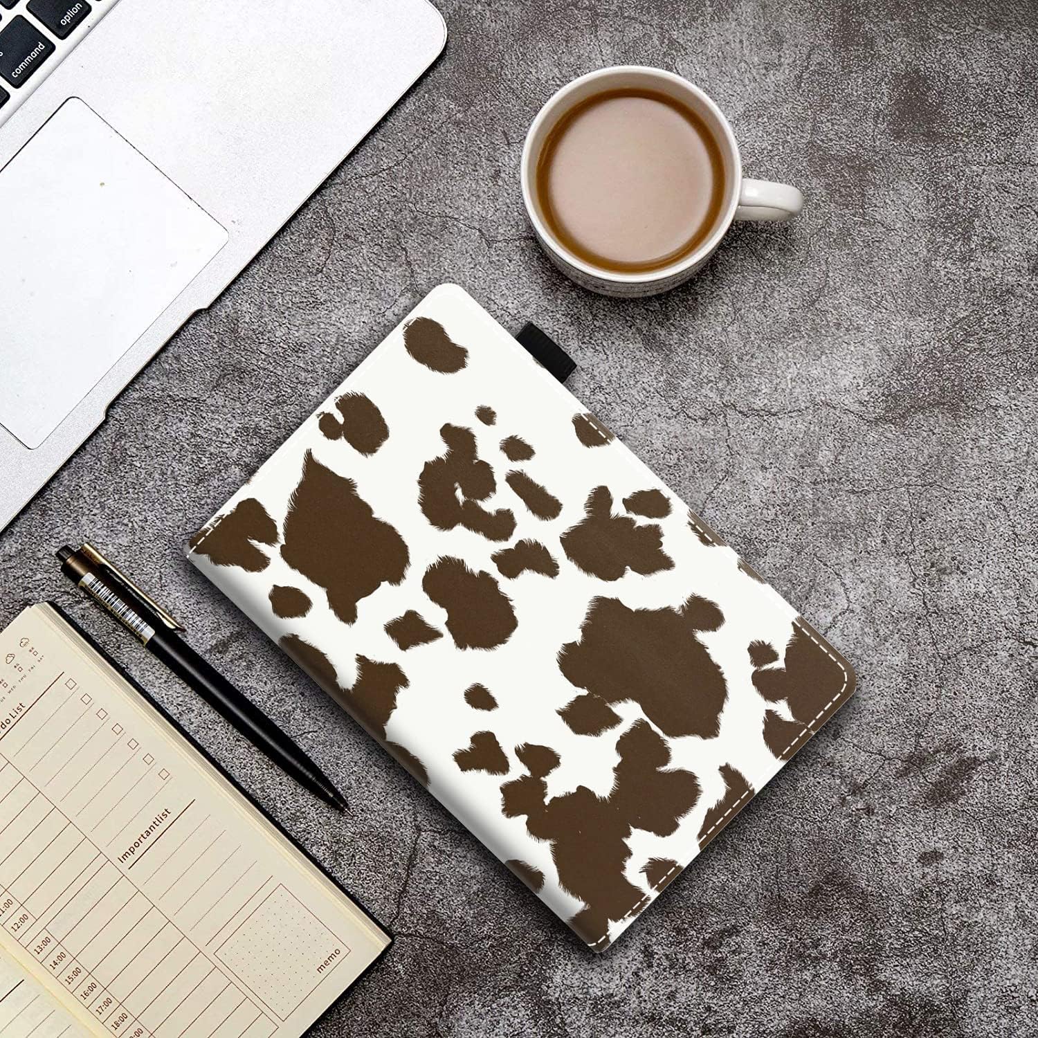 Case for All-New Amazon Kindle Fire HD 8/Fire HD 8 Plus Tablet (12th/10th Generation, 2022/2020 Release) - PU Leather Folio Case with Smart Auto Wake/Sleep, Cow Print