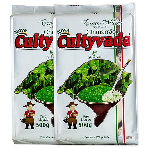 Cultyvada Nativa Chimarrao Erva Mate - Gourmet - Sin edad - Yerba Mate - Verde súper fresco - Sellado al vacío - 17.64oz (2 paquetes)