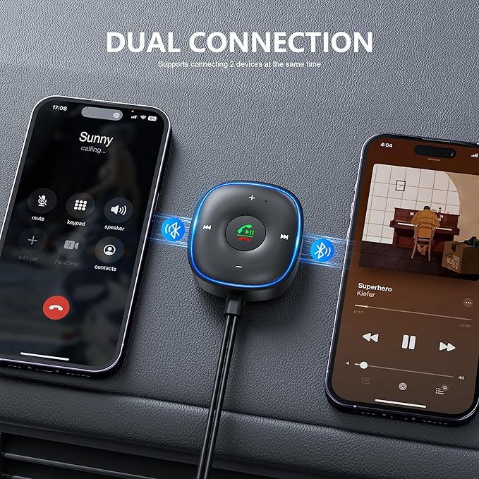 Adaptador Bluetooth 5.3 Aux para Coche SONRU miniatura 3