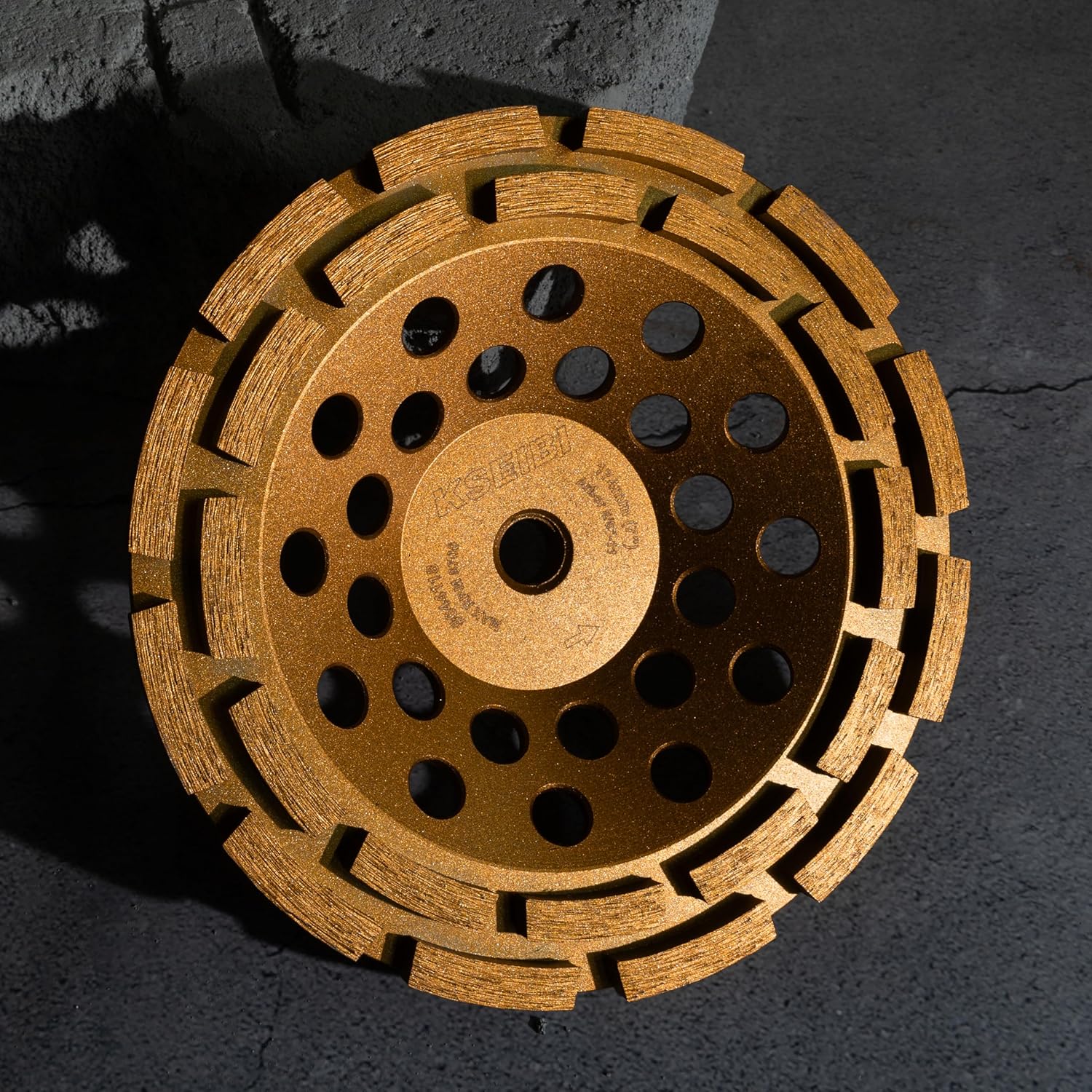 KSEIBI 644118 Diamond Concrete Grinding Wheel 7" x 5/8"-11 for Polishing and Cleaning Stone Concrete Surface, Cement, Marble, Rock, Granite, and Thinset Removing, Angle Grinder Wheels Cup