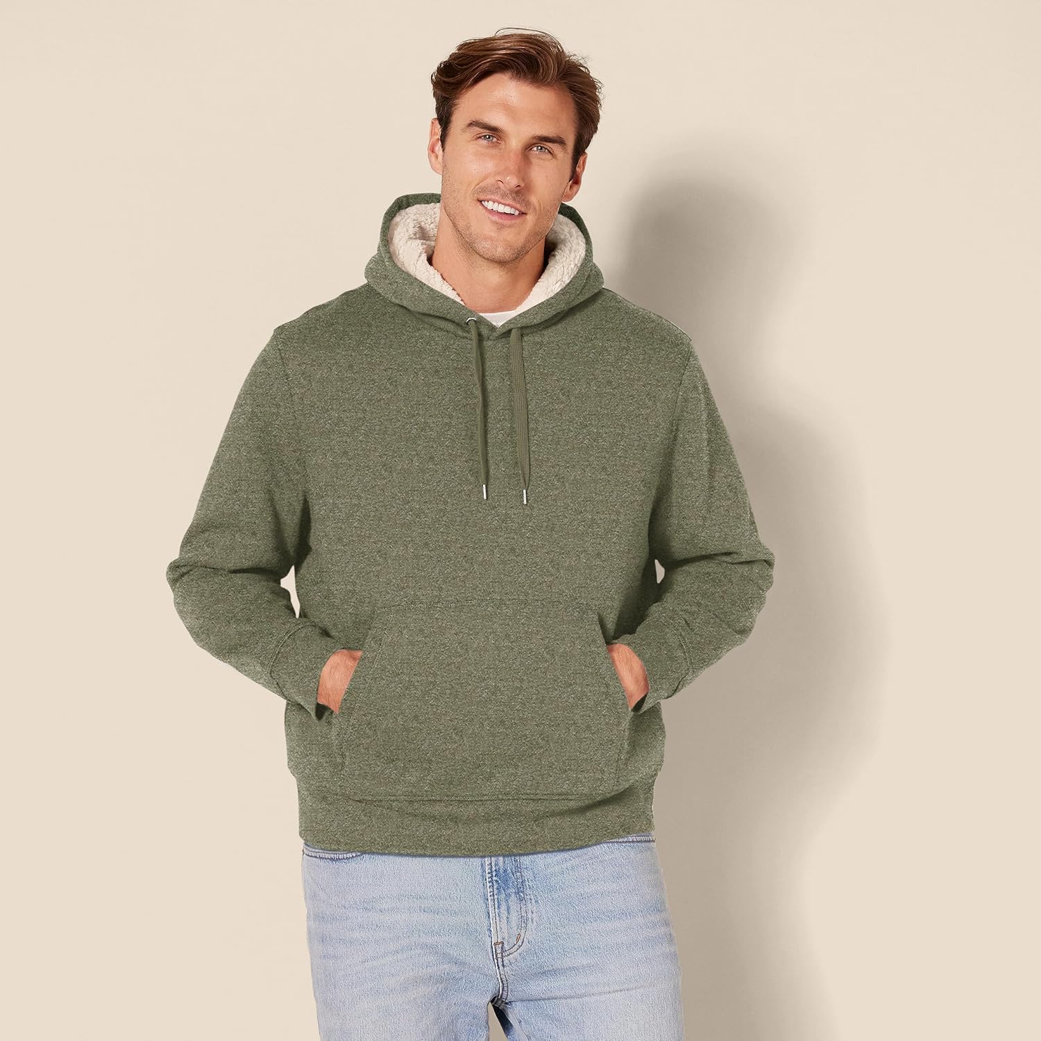 Amazon Essentials Men's Hoodies, Sherpa-Lined Pullover - Image 7