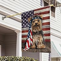 Vista 13 de Flagwix Tres Labrador Retriever Dogs, banderas de perro patriota americano, bandera de casa de 30 x 40 pulgadas, decoración para el hogar, exterior