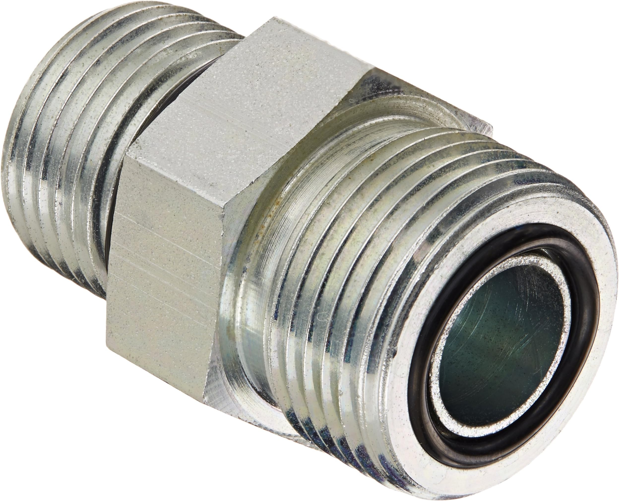 Eaton Aeroquip FF1852T1010S Steel Tube Fitting, Adapter, 5/8" Tube OD Face Seal Male x 5/8" O-Ring Boss Male