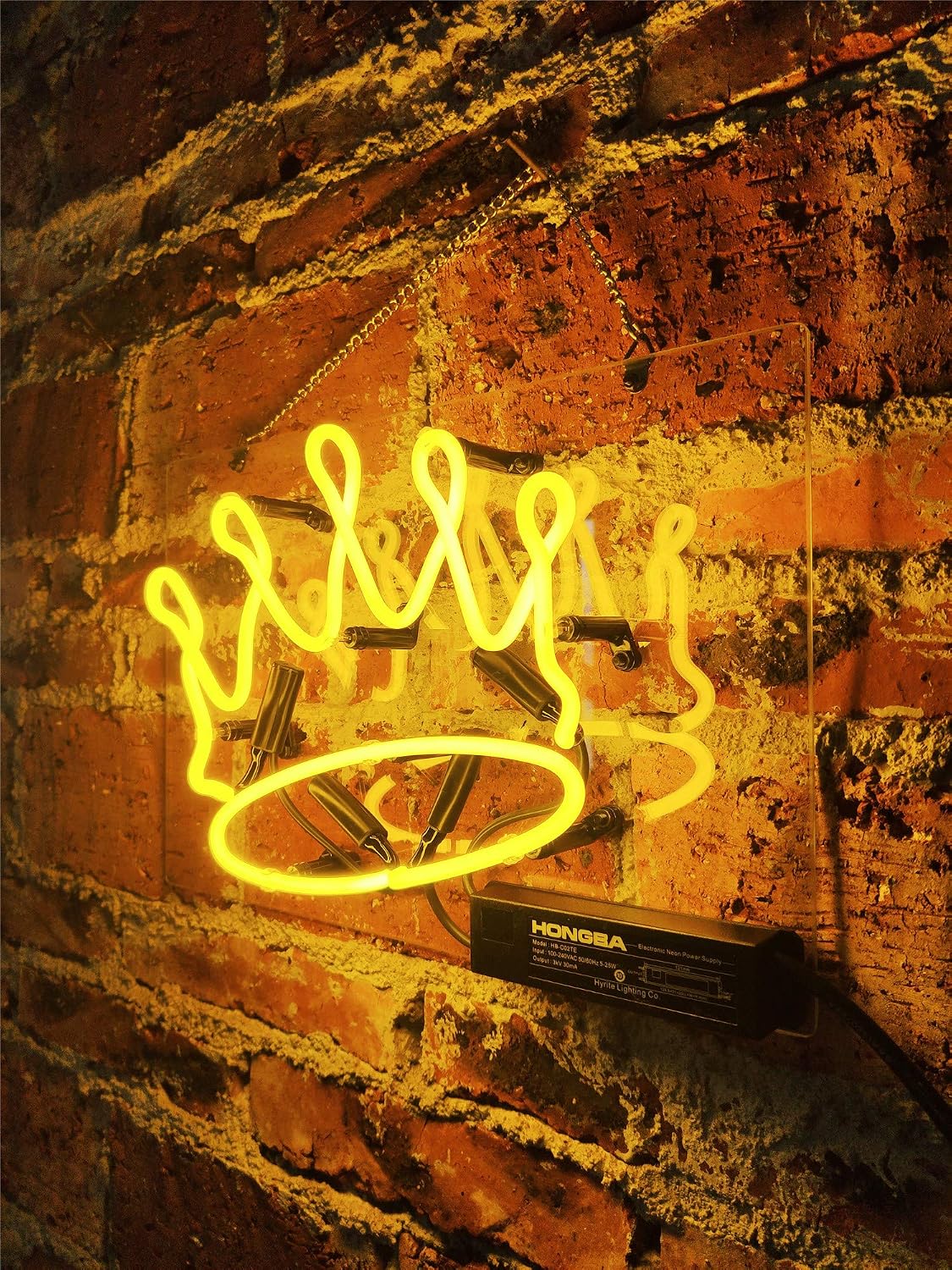 Neon Light Sign Crown Neon Signs Real Glass Neon Lights for Bedroom Neon Sign for Wall Bedroom Beer Bar Home Hanging Custom Neon Signs for Girls Man Cave Women Men Halloween Christmas Decor14x9 Inch