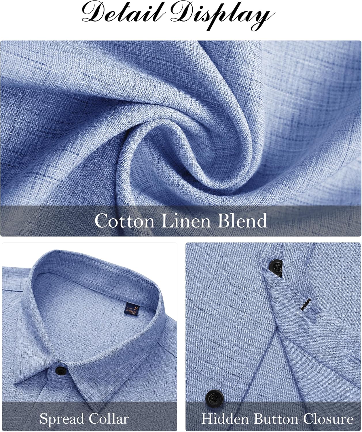 J.VER Men's Linen Shirts Casual Short Sleeve Button Down Shirt Beach Vacation Cruise Summer Wedding Cotton Tops - Image 5