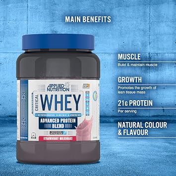 Applied Nutrition Critical Whey Strawberry Milkshake, 900gr