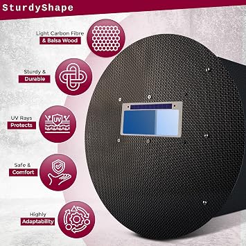 SturdyShape Pancake Welding Hood Ultralight 10oz Carbon Fiber Pipeline Helmet with Unique Design is the easiest to personalize on the market.