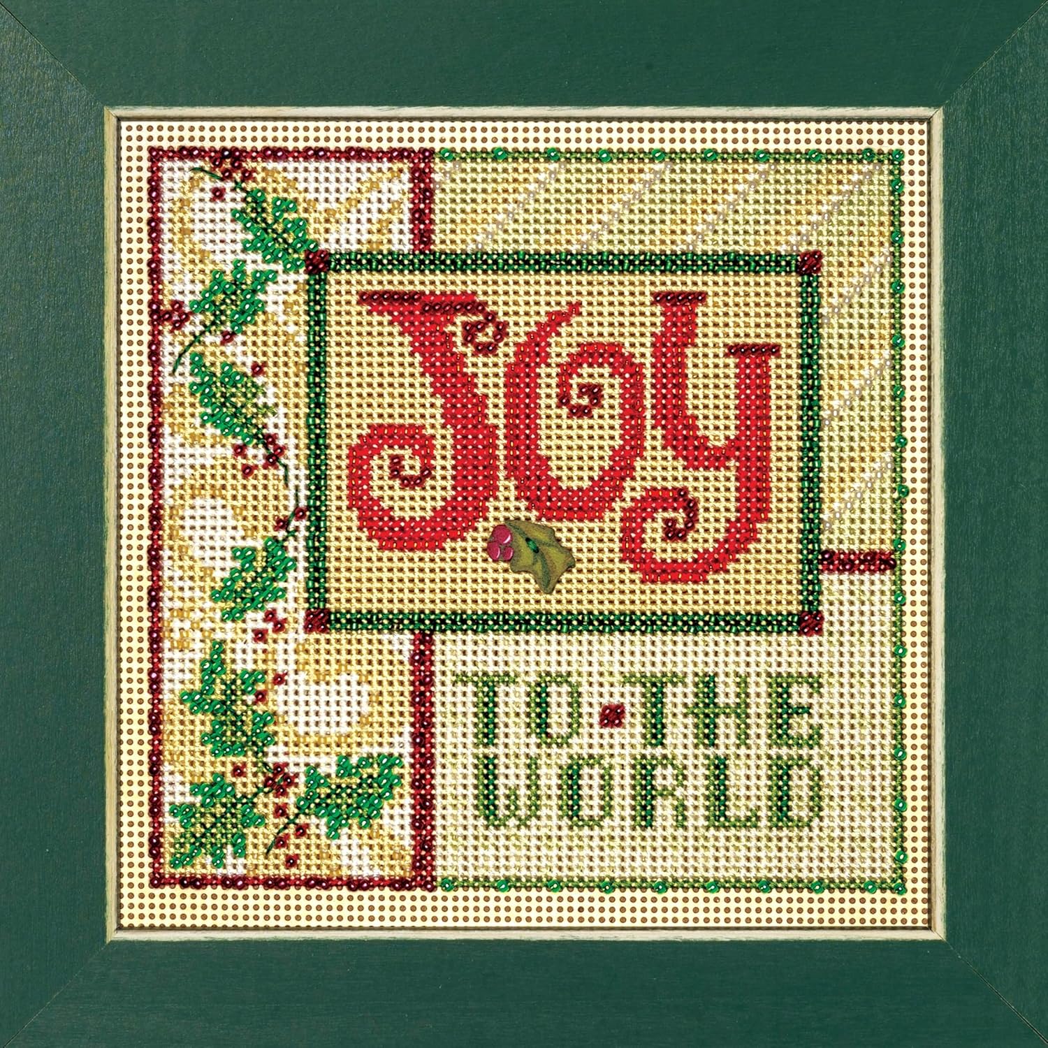 Mill Hill Joy Beaded Counted Cross Stitch Kit Buttons & Beads 2023 Winter Series MH142331, 5.25" x 5.25", Multi