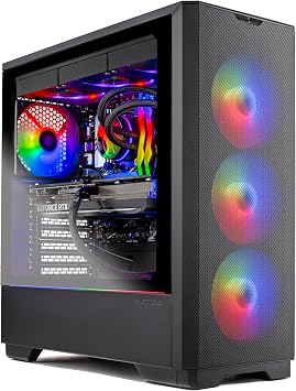 Skytech Gaming Desktop PC, Intel i7 13700F 2.1 GHz 5.1GHz, NVIDIA RTX 4070 Super 12GB, 2TB NVMe SSD, 32GB DDR5 RAM 5600 RGB, 750W Gold PSU, 360mm ARGB AIO, Wi-Fi, Win 11