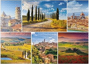 MyPuzzle Tuscany - Florence, Siena and Pisa - Premium 1000 Piece Jigsaw Puzzle for Adults
