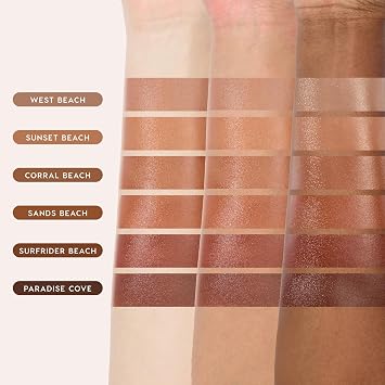 ColourPop Liquid Bronzer for Face - Buildable, Lightweight Liquid Contour + Makeup Bronzer - Blendable, Hydrating Formula with Squalane + Vitamin E - Light Warm Golden Tan, Sunset Beach (0.27 oz)