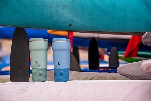 Miniatura 3 de Pelican Hydration Pelican Cascade - Vaso aislado al vacío de 22 onzas, acero inoxidable reciclado de doble pared de viaje con doble tapa, taza de