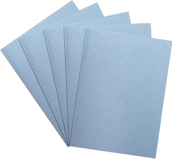 Aida Cloth 14 Count Cross Stitch Fabric,1218inch,5Pcs Sky Blue