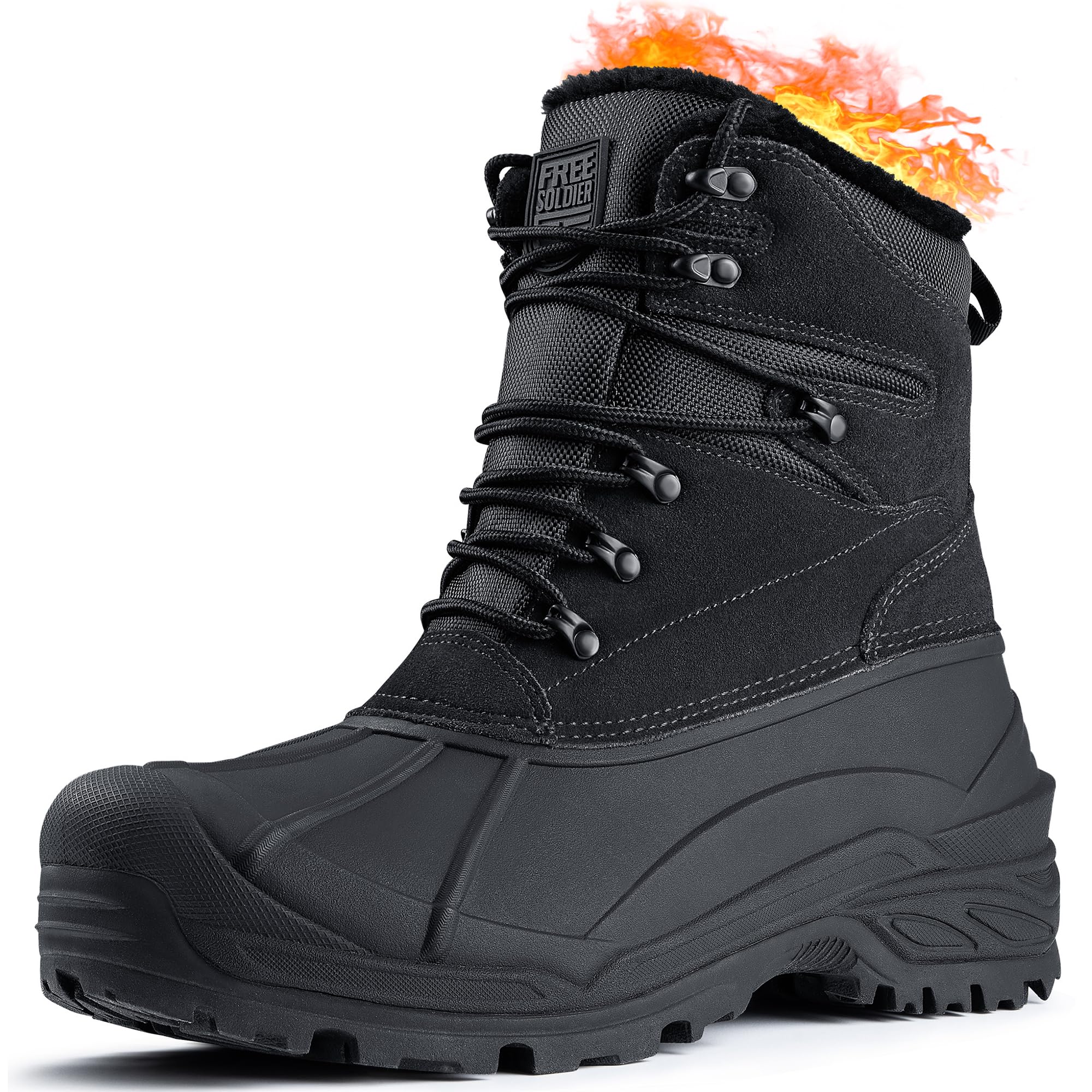 Men's Waterproof Fleece Winter Snow Boots