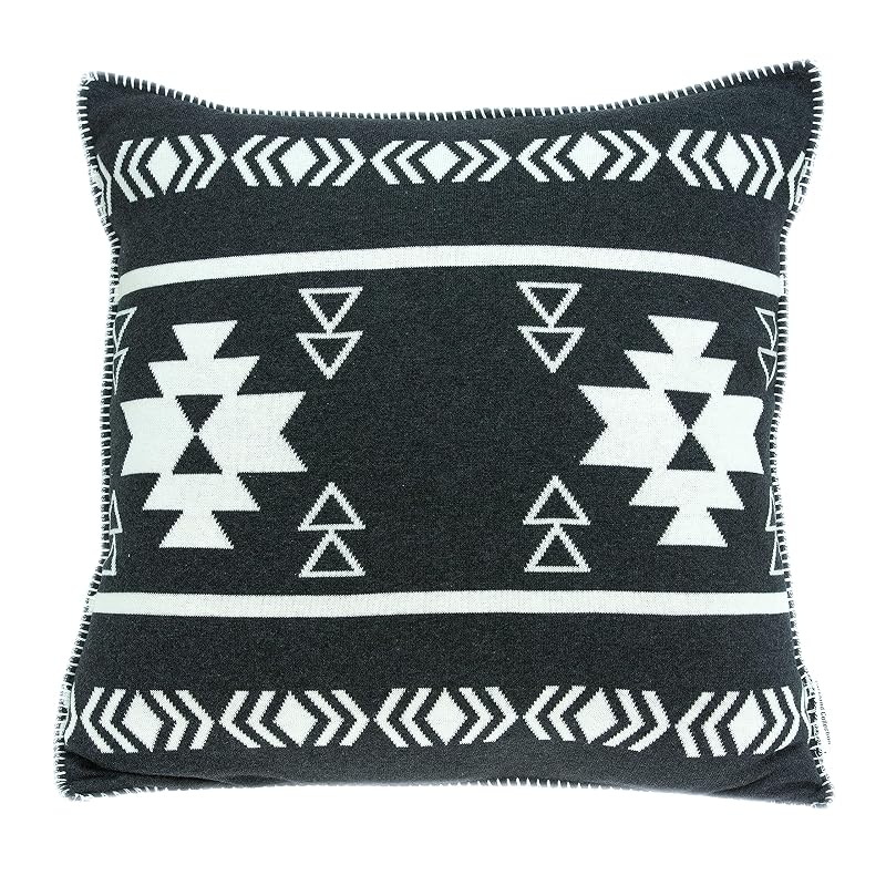 Parkland Collection Sioux Southwest Black 20" x 20" Throw Pillow