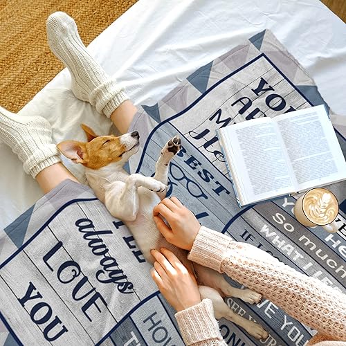 Miniatura 3 de Regalos para papá manta de 60 x 50 pulgadas, regalos para papá de hija hijo, regalo de cumpleaños para papá, regalo de papá para el día del padre