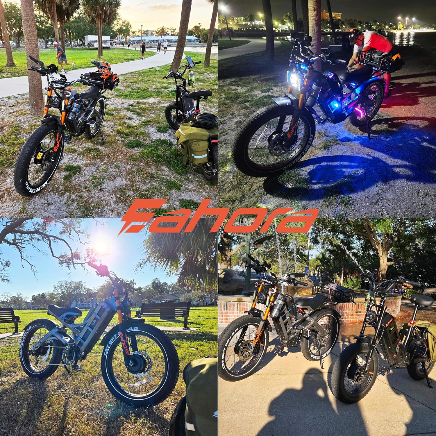 eAhora 2025 Romeo Pro 3 50mph 5600W Dual Motor Electric Bike for Adults, 60V 80Ah 240+Miles Long Range Ebike, 26 * 4.0" Fat Tire Air Full Suspension Electric Mountain Bike-Gray+Ra+Bas