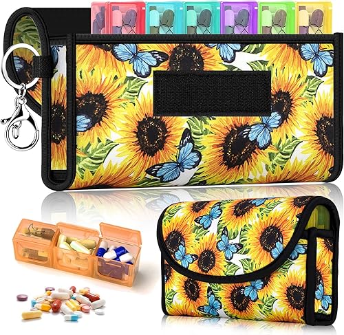 BVYA Pastillero organizador de pastillas, pastillero semanal de viaje, recordatorio de medicamentos, 3 veces al día, 7 días a la semana, incluye