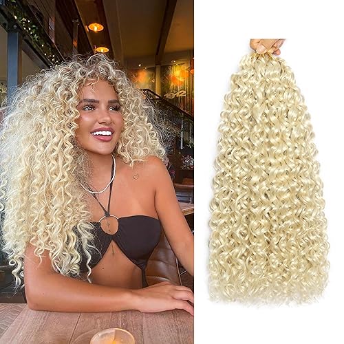 8 paquetes de extensiones de cabello rizado de ganchillo de 18 pulgadas para mujeres negras, cabello ondulado de ganchillo para mujeres negras,