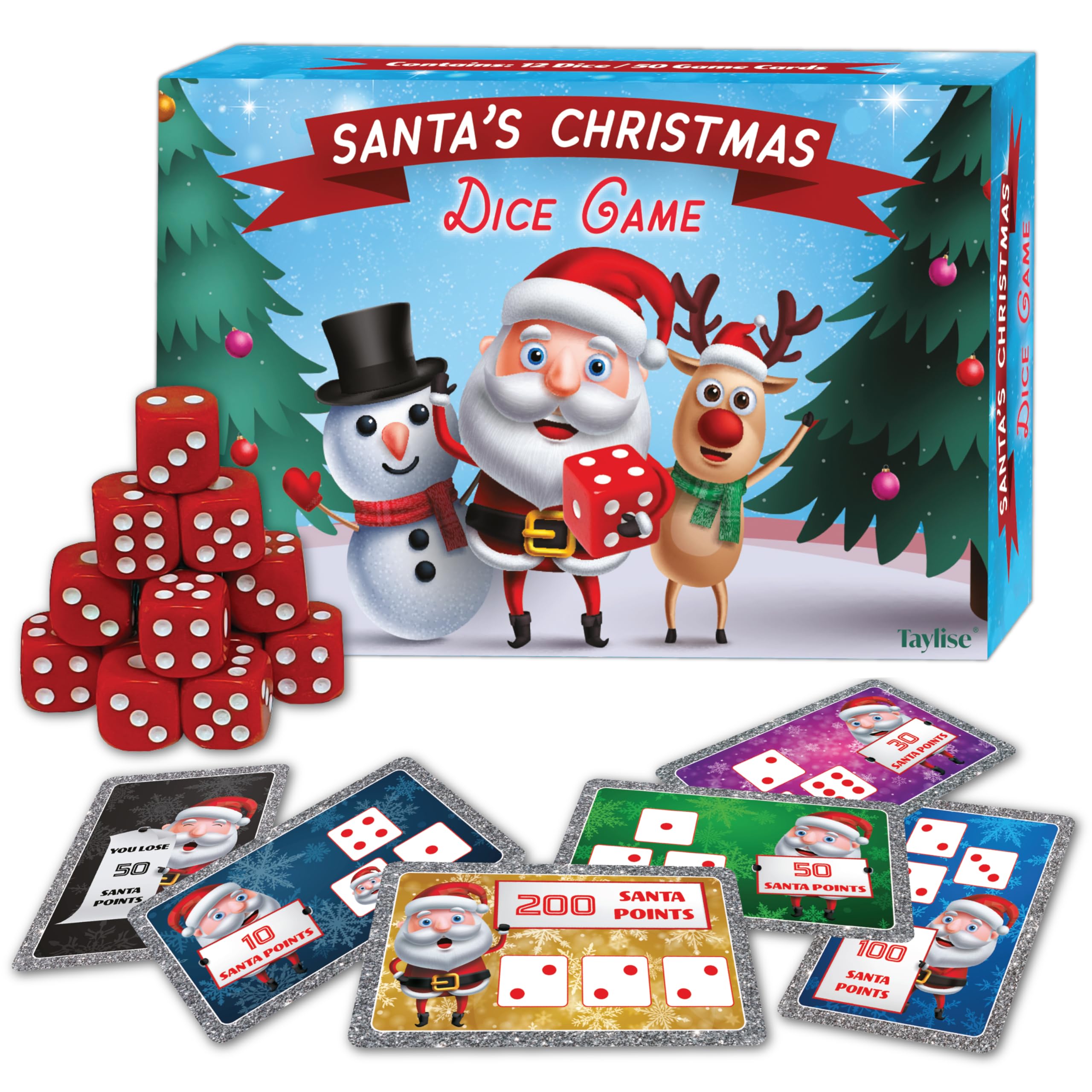 SANTA'S CHRISTMAS DICE GAME - Family, Kids' Christmas Party Game, Office Party, Eve Box, Stocking Filler