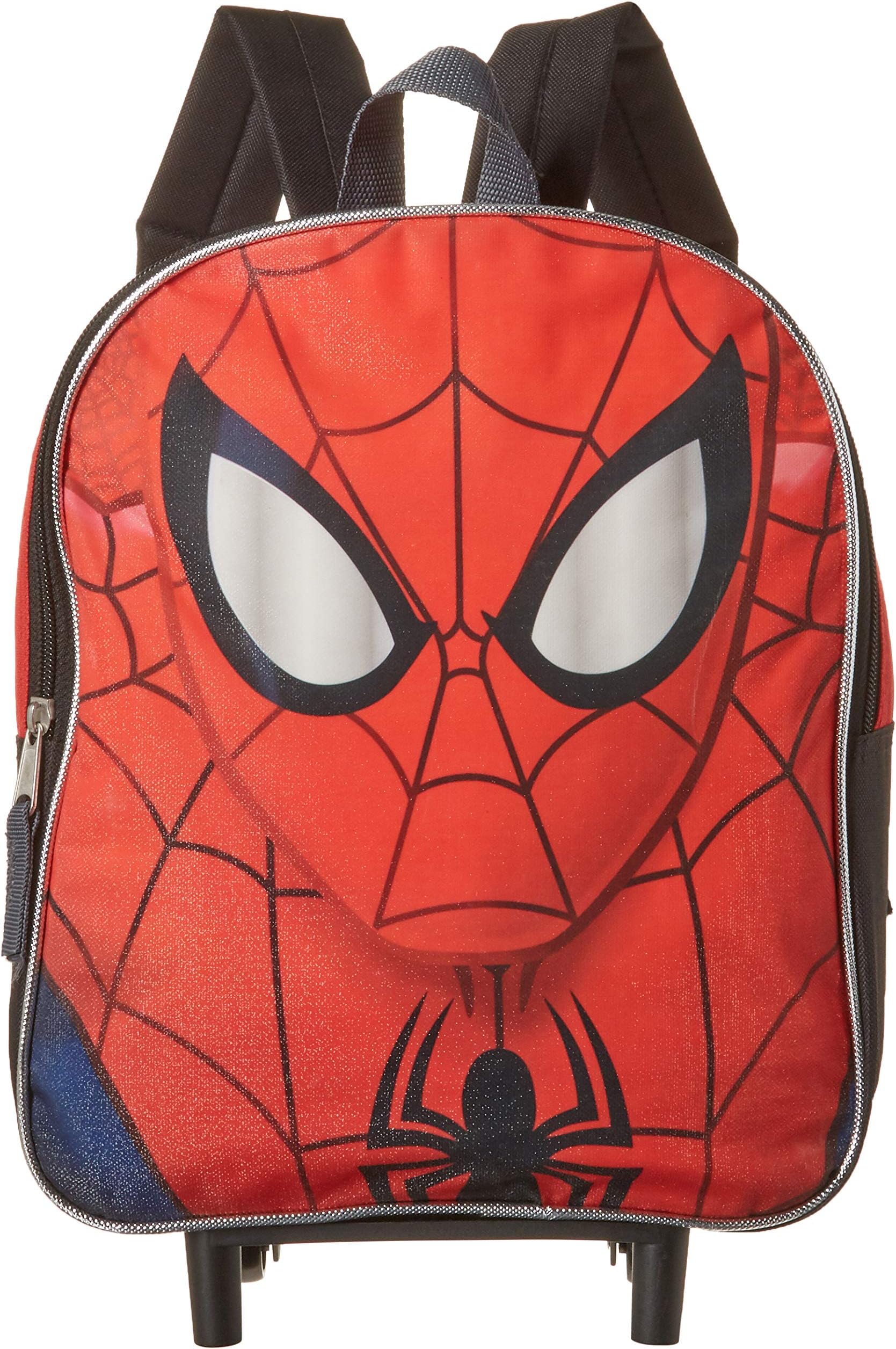 Marvel Spiderman Toddler Preschool Rolling Backpack with Stickers