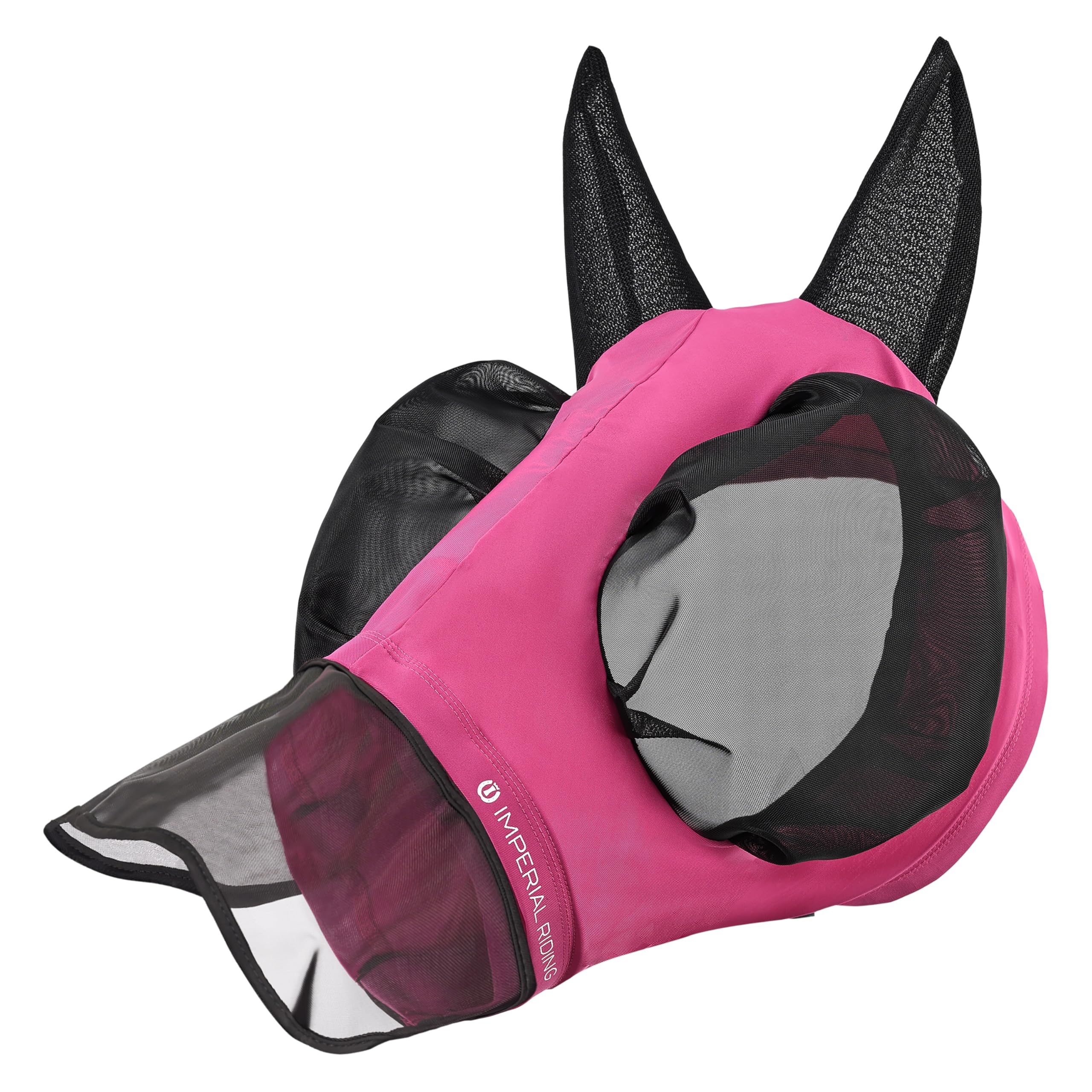 Imperial Riding Trail Ride Fly Mask with Nose Guard Pink Pony