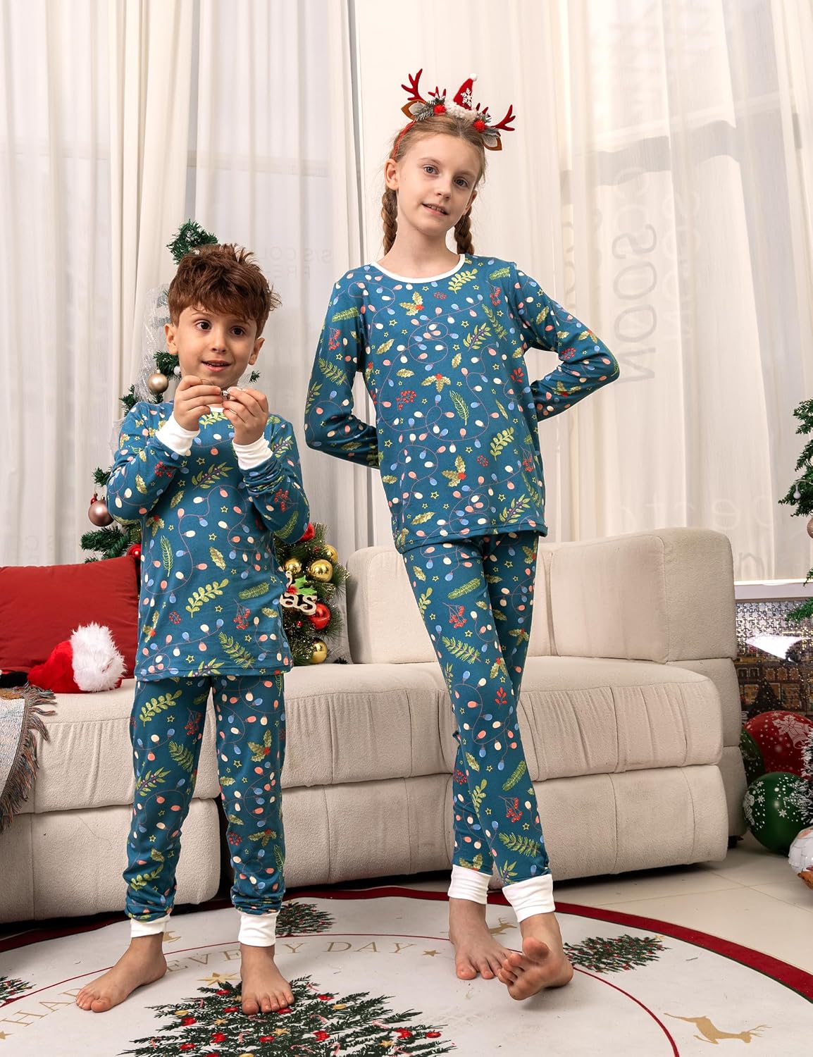 Matching Christmas Pajamas Sets Family Xmas Pjs Set Holiday Pj Sleepwear for Adult Couples and Kids - Image 3