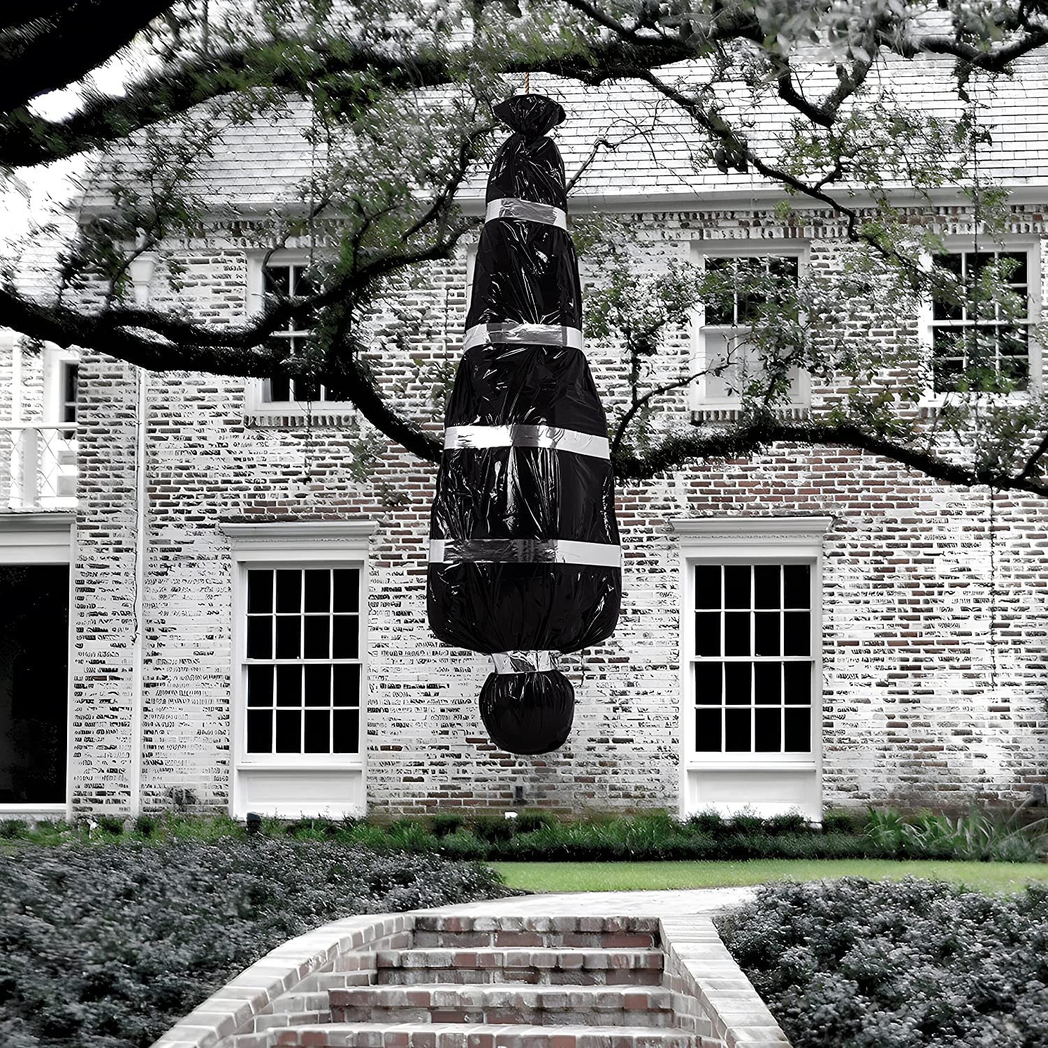 Chaînes Halloween Réalistes - 1.5 Mètres, 33 Anneaux, En PP Gris Argenté, Pour Décoration Maison Hantée, Cimetière, Prison Extérieur/intérieur - 11