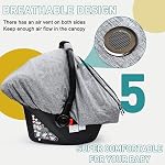 Beatoutou Baby Car Seat Cover for Boys & Girls, Waterproof & Windproof, Gray