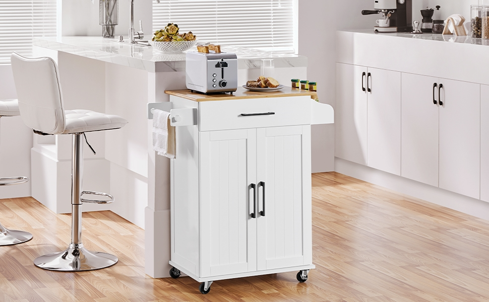 Yaheetech Desserte à Roulettes Étagère de Cuisine Desserte Mobile Étagère de Rangement 101.5 x