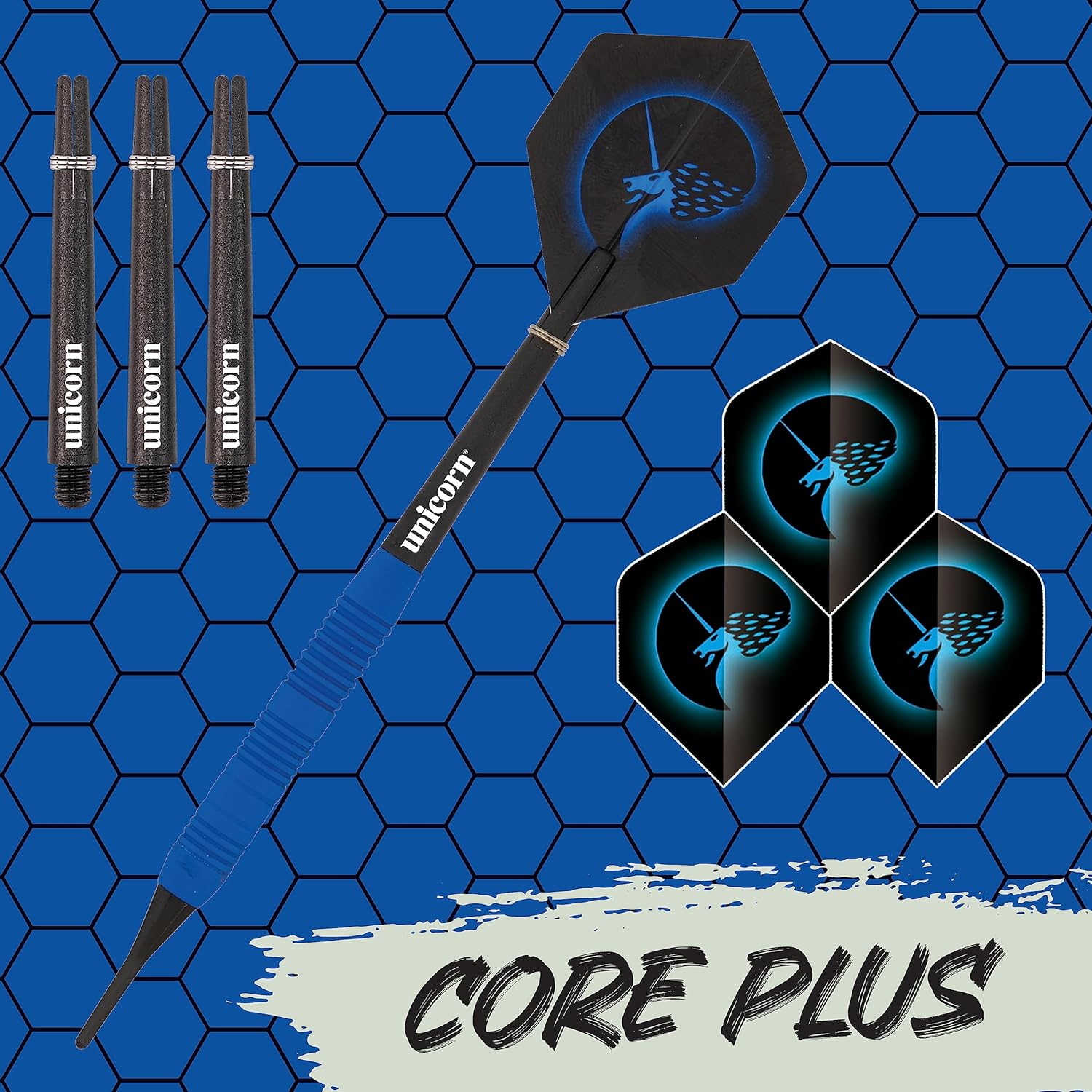 Unicorn Core Plus Darts with packaging